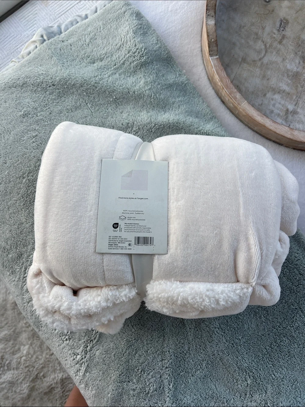Threshold Plush Throw Blanket in Blush Pink